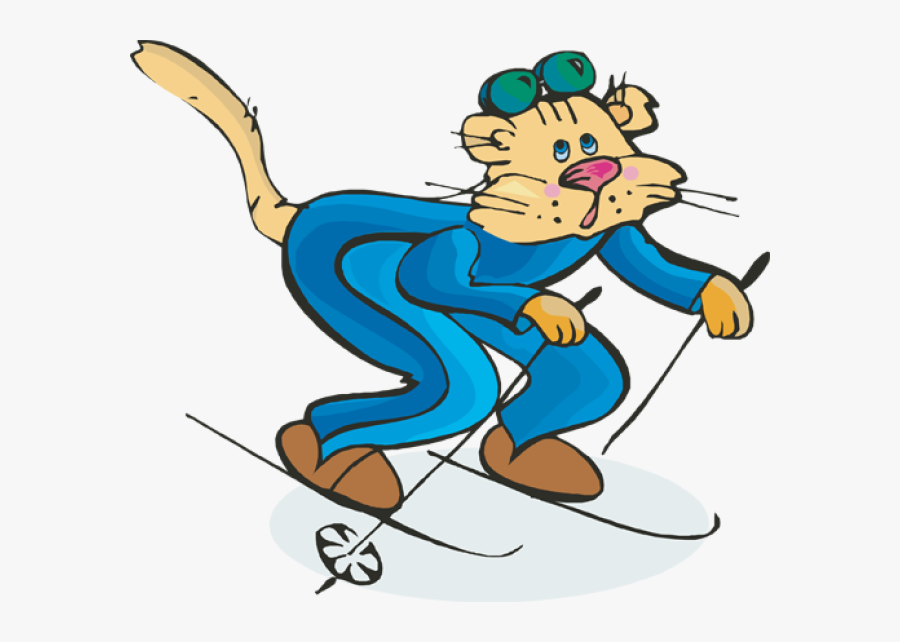 Cat Skating Cliparts Free Download Clip Art Free Clip - Skiing Cat Clipart, Transparent Clipart