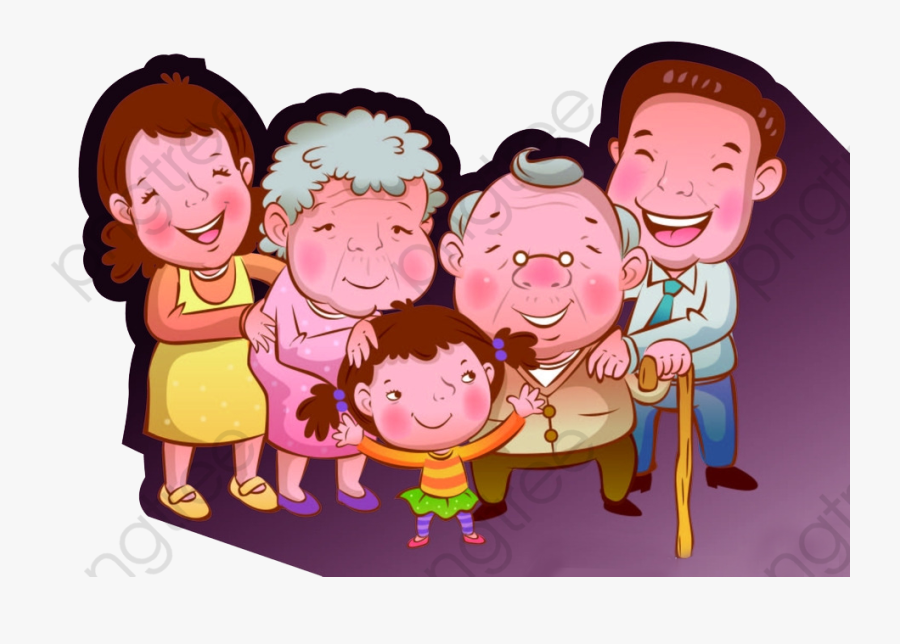 Cartoon Happy Family - Cartoon, Transparent Clipart