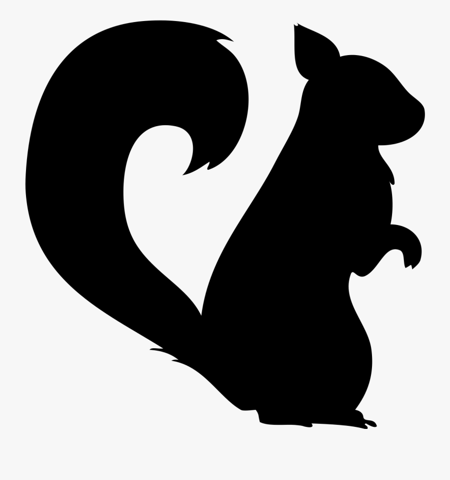 Clipart Animals Squirrel - Clipart Woodland Animals Silhouette, Transparent Clipart