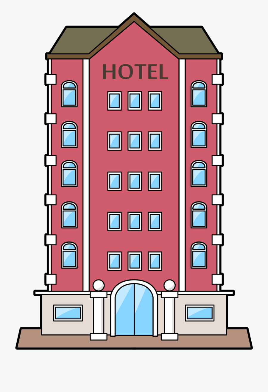 Hotel Building Clipart - Hotel Clipart, Transparent Clipart