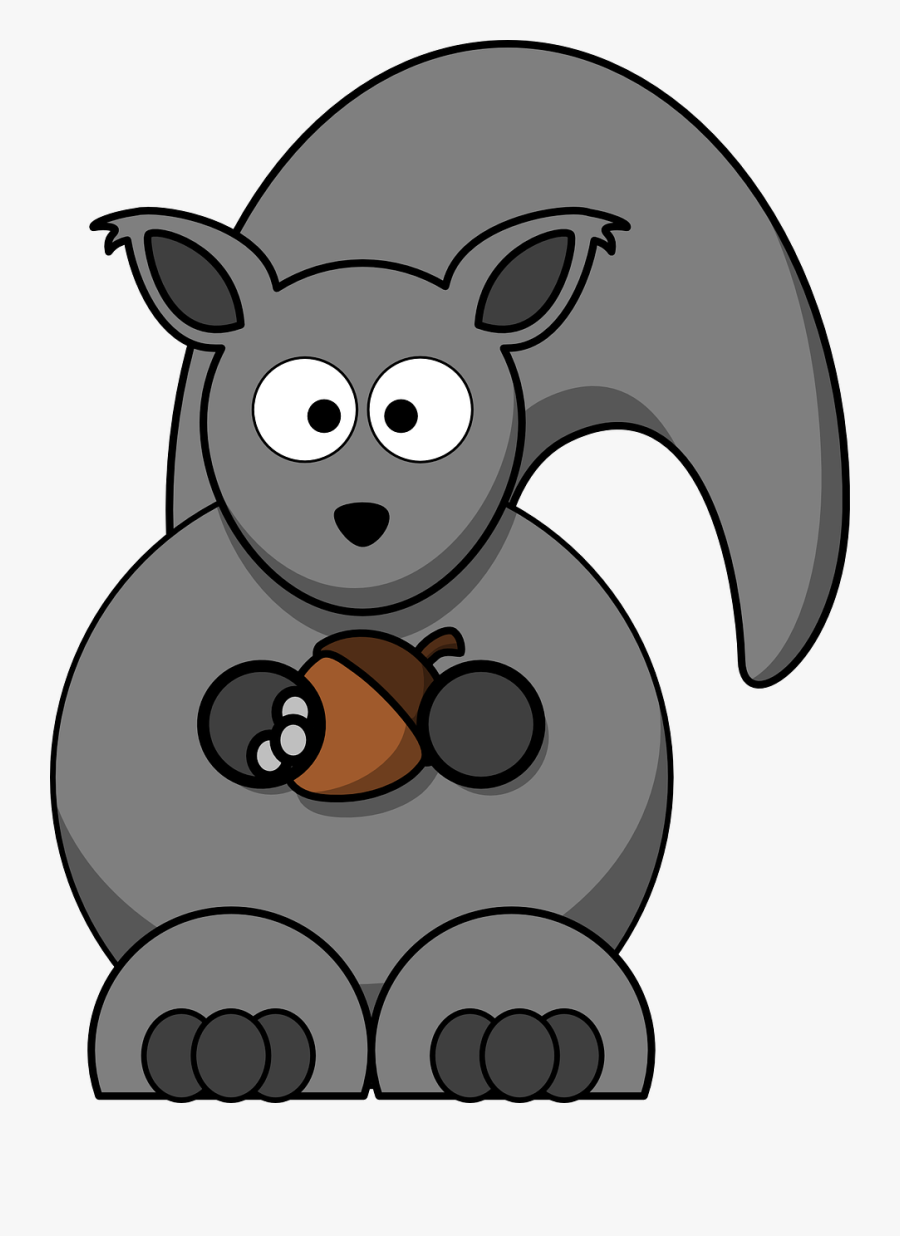 Squirrel, Rodent, Gray, Grey, Animal, Nut, Cartoon - Orders Of Magnitude Biology, Transparent Clipart