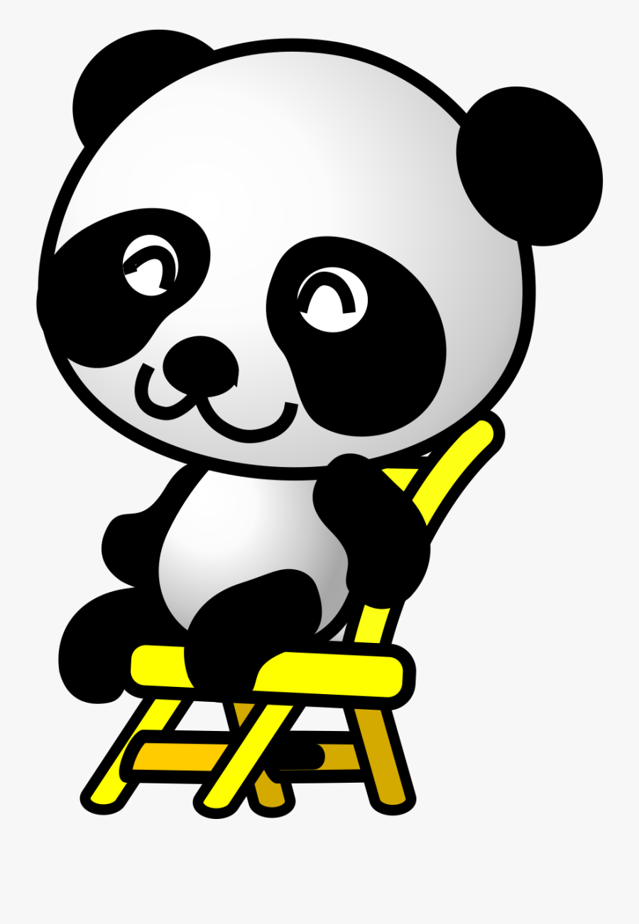 Chair,panda - Panda Sitting On A Chair, Transparent Clipart