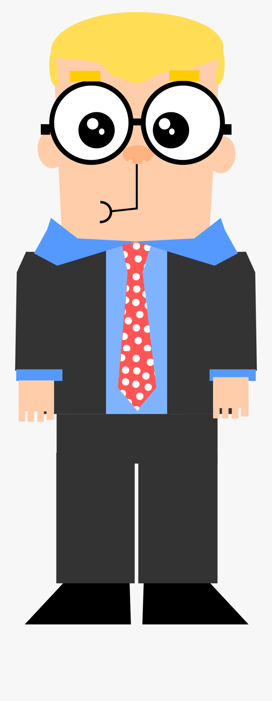 Guy With Glasses Clipart - Cartoon Guy With Glasses, Transparent Clipart