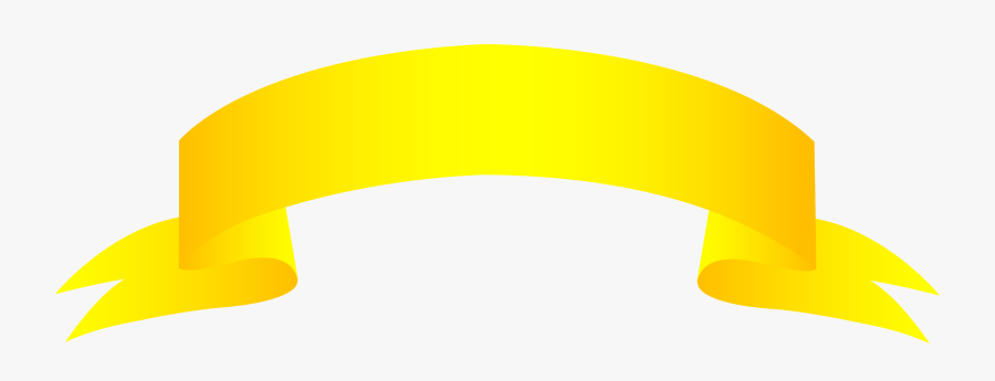 Banner Gold Clip Art - Yellow Gold Ribbon Cartoon, Transparent Clipart