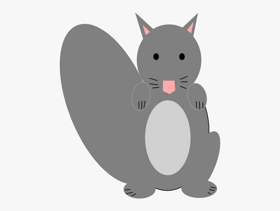 Clipart Cute Grey Squirrel, Transparent Clipart