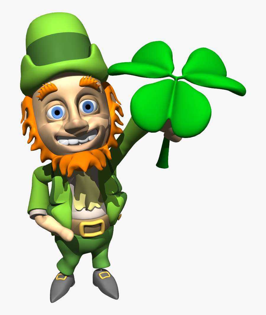 Leprechaun And Shamrock Clip Art - St Patrick's Day Funny Songs, Transparent Clipart