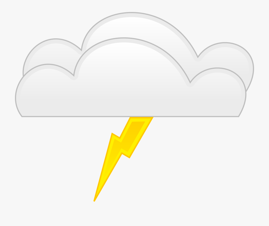 Lightning, Bolt, Yellow, Cloud, Weather, Thunder, Power - Thunder Cartoon, Transparent Clipart