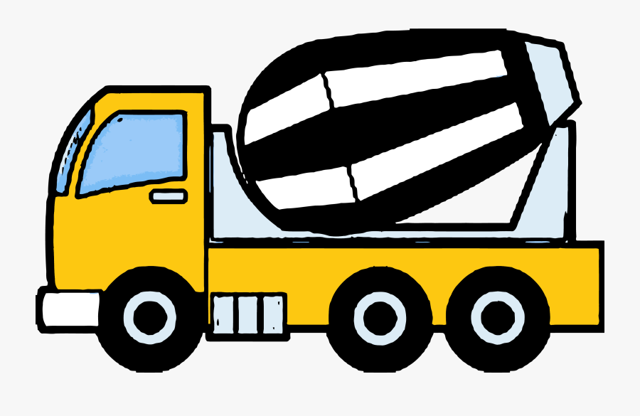 Construction Clipart For Printable To - Cement Truck Clipart Blue, Transparent Clipart