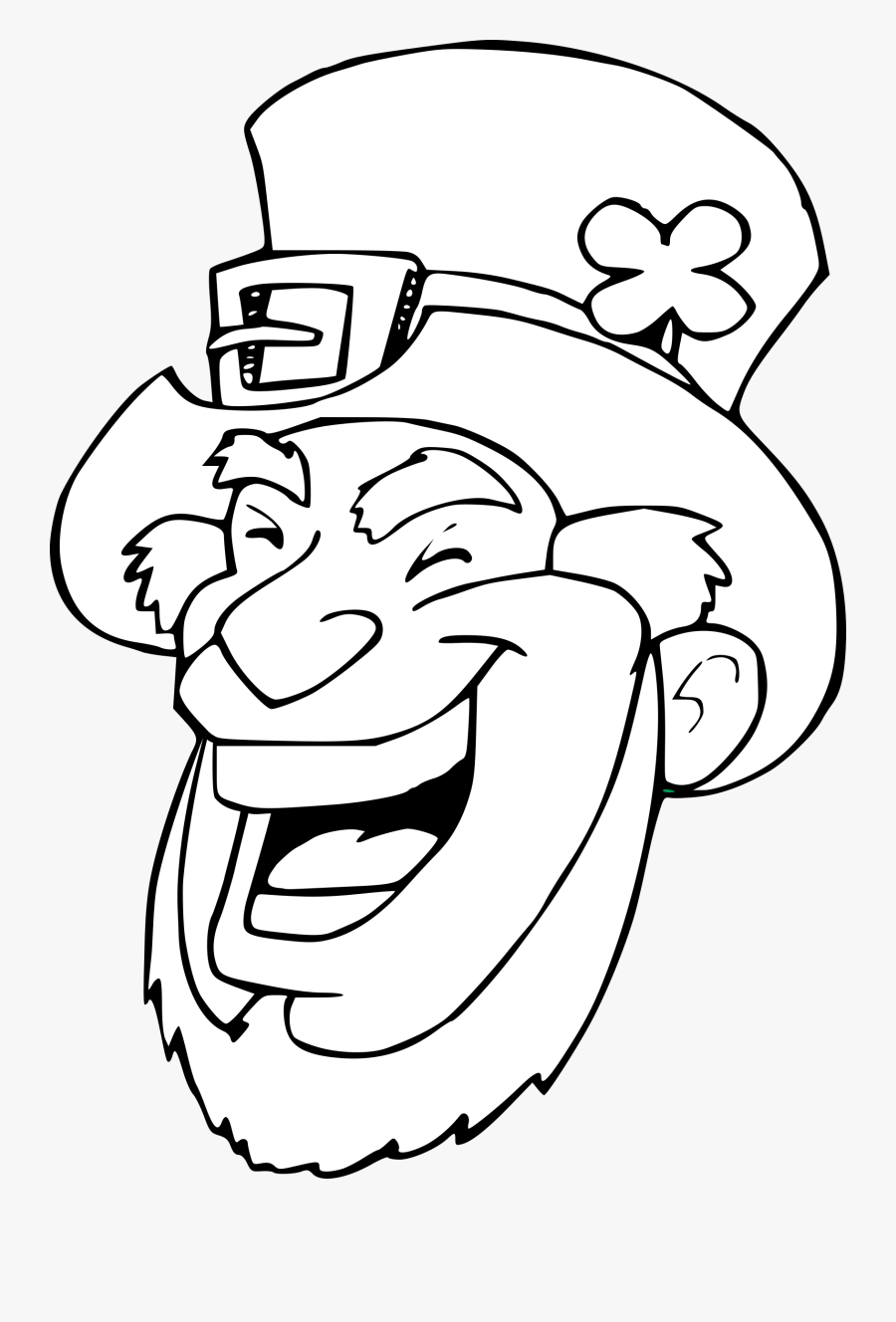 Leprechaun Outline, Transparent Clipart