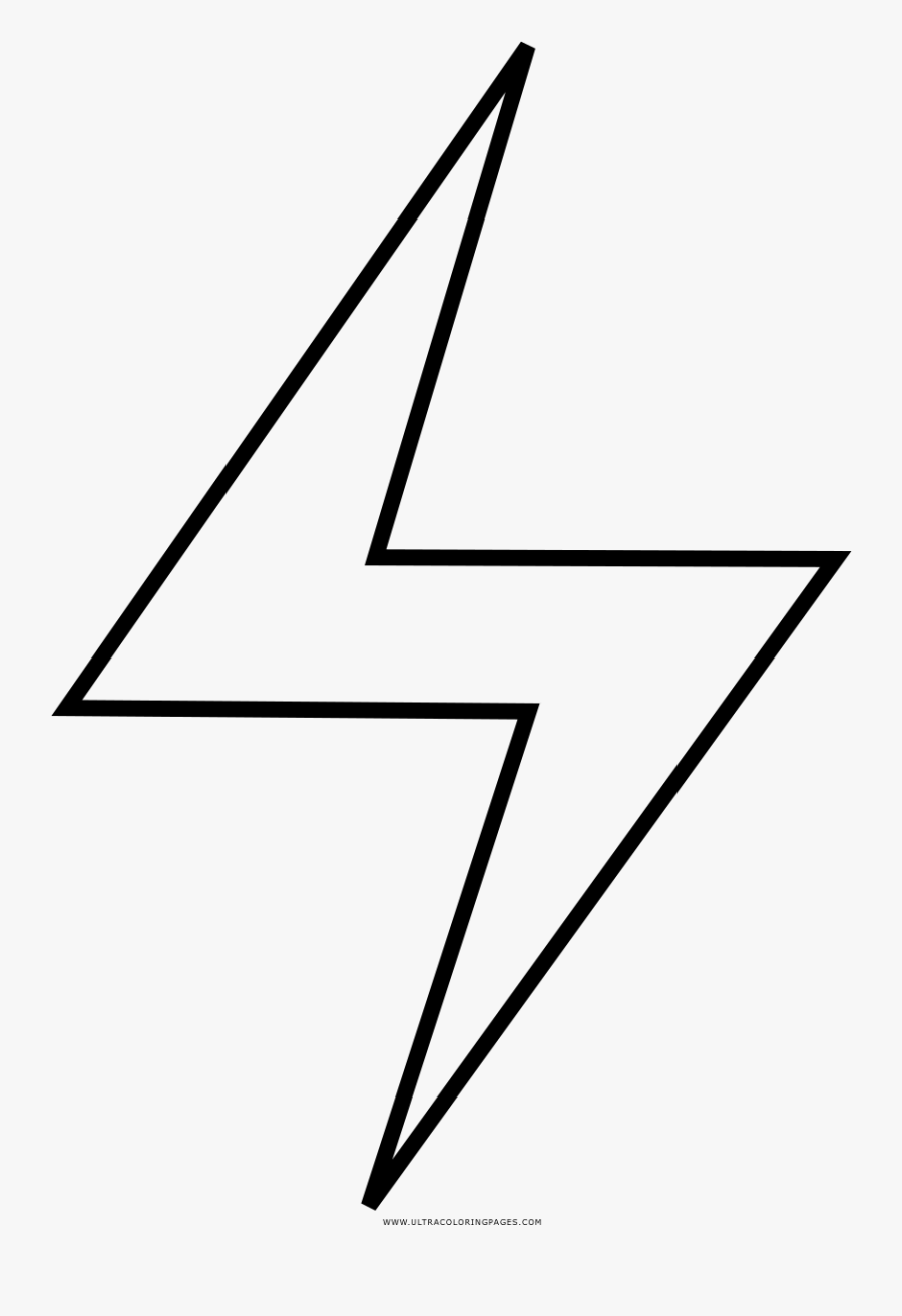 Lightning Bolt Coloring Pages - Triangle, Transparent Clipart