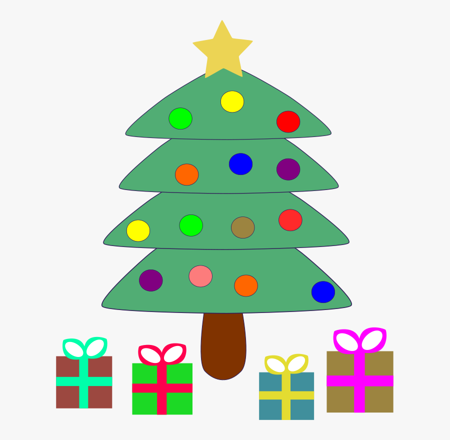 Free Clipart Christmas Machovka - Christmas Tree With Presents Cute, Transparent Clipart