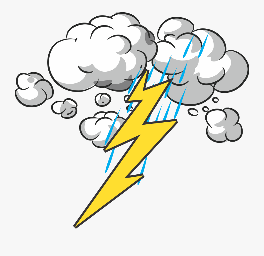 Clipart - Clipart Thunder And Lightning, Transparent Clipart