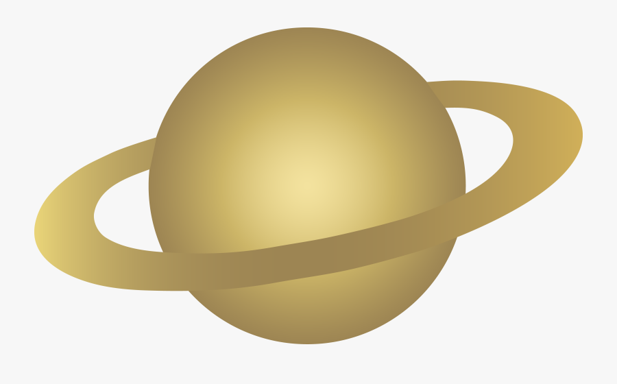 Saturn Simple Beige Ringed Alien Planet Free Clip Art - Saturn Planet Png Cartoon, Transparent Clipart