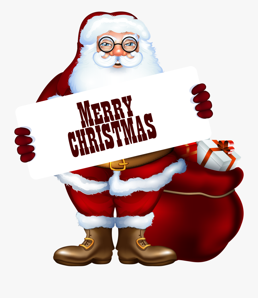 Merry Christmas Santa Clipart, Transparent Clipart