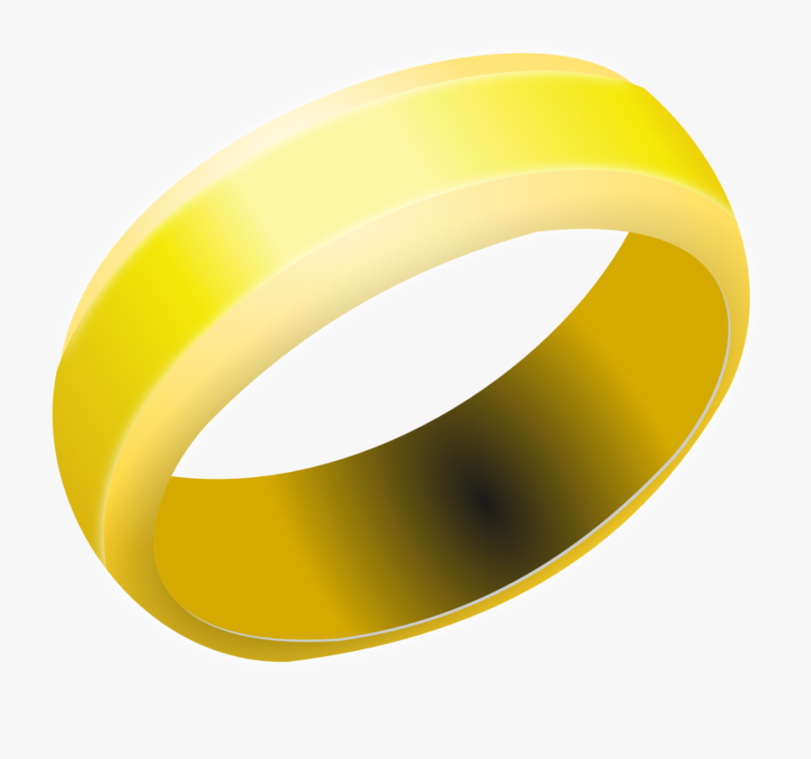 Wedding Ring Colored Gold Jewellery - Clipart Gold Band Ring, Transparent Clipart