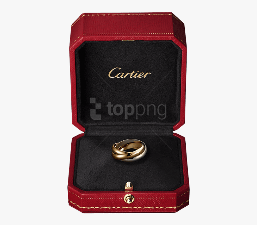 Diamond Ring Clipart Box - Bague Trinity Cartier Grand Modele, Transparent Clipart
