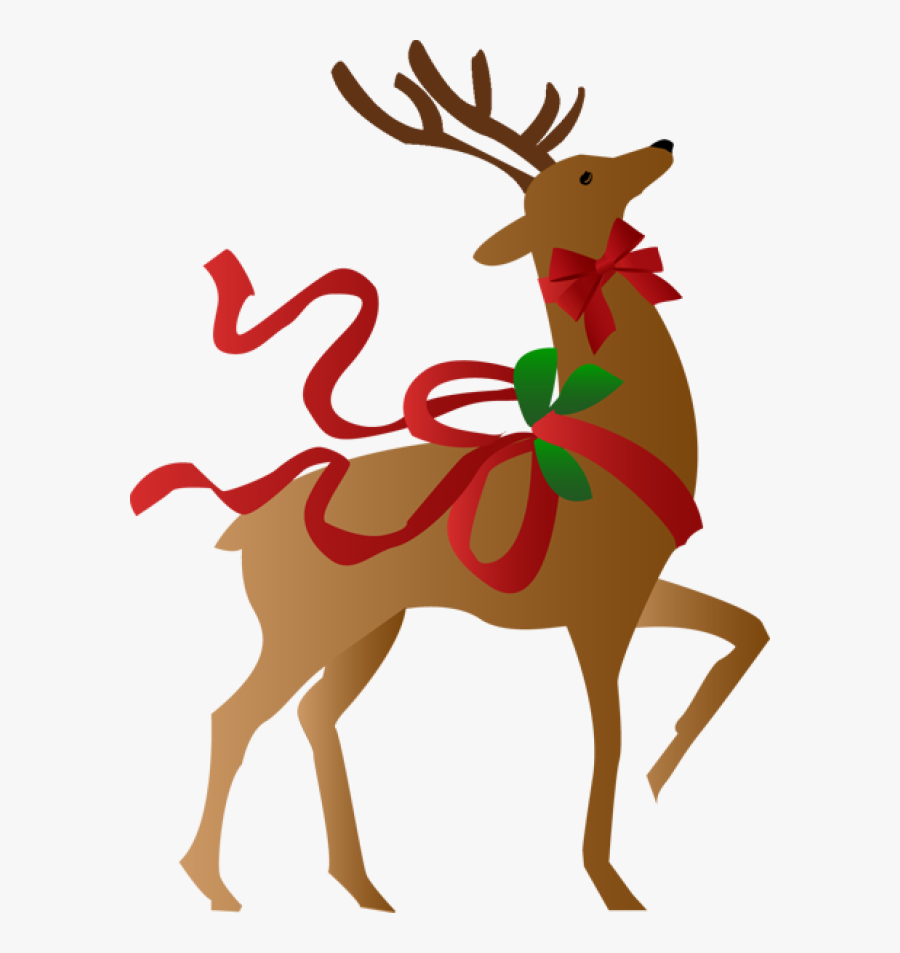 Transparent Free Christmas Clip Art - Christmas Reindeer, Transparent Clipart