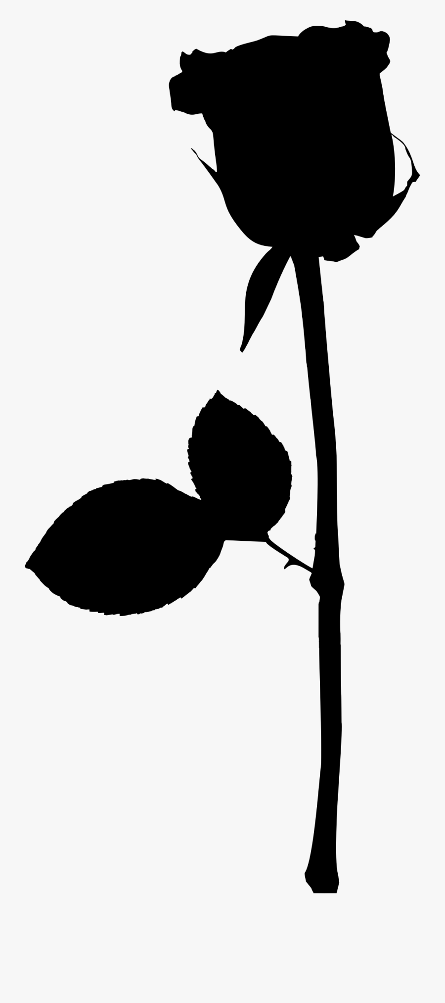 Rose Black And White Clipart Climbing - Silhouette, Transparent Clipart