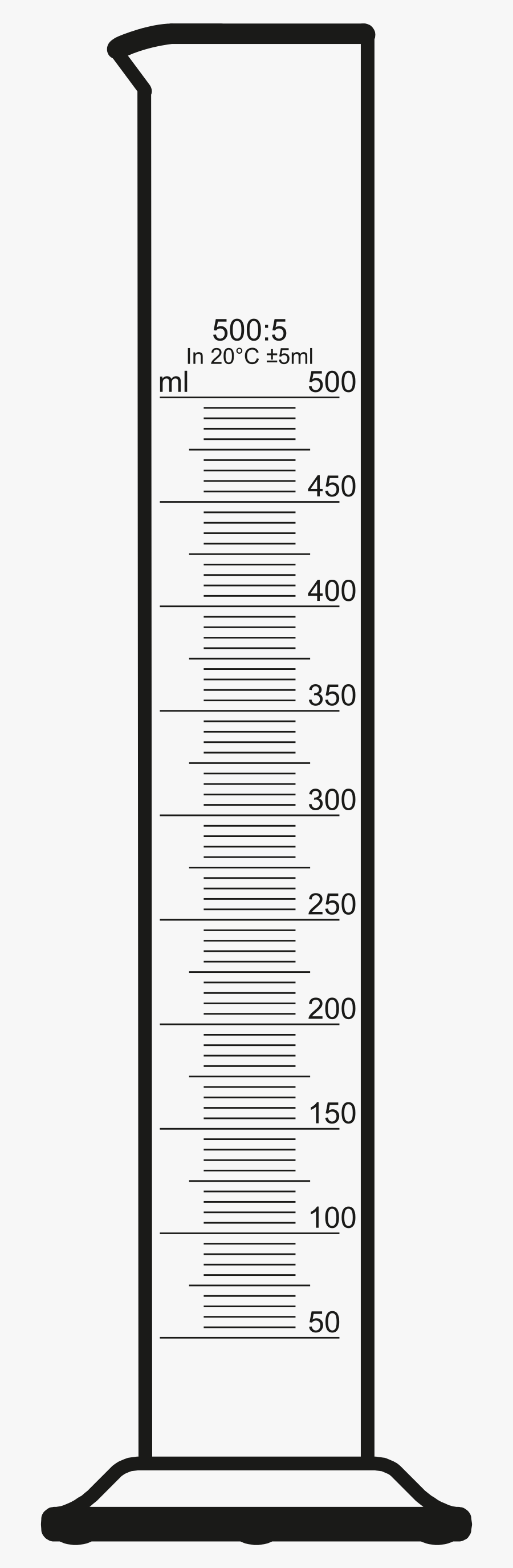 Clipart 533187 Graduated Cylinder Images Cow - 500 Ml Graduated Cylinder Drawing, Transparent Clipart