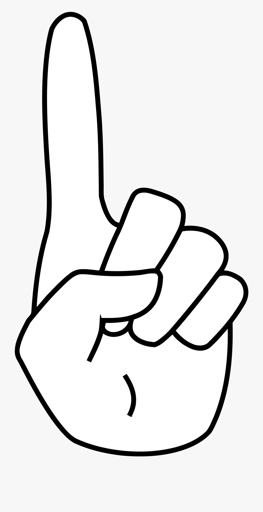 2000px Hand 1 Svg - Hand Number 1 Png, Transparent Clipart