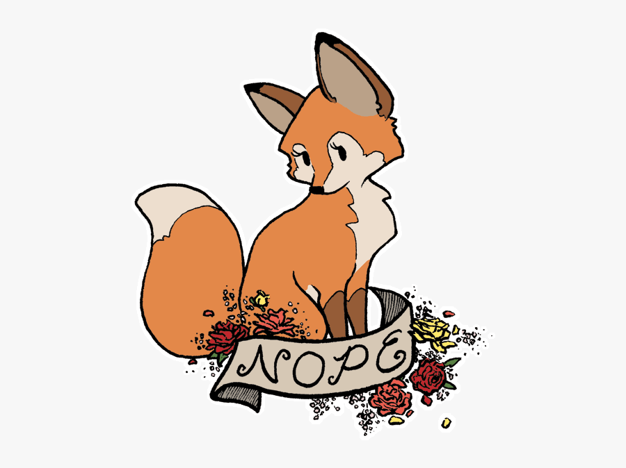 Image - Fox Drawing, Transparent Clipart