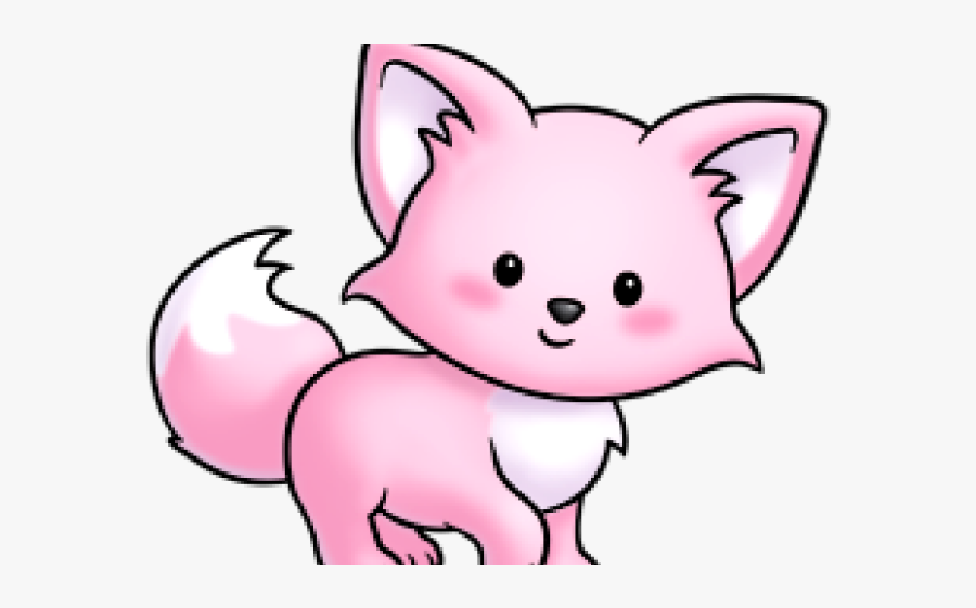 Pink Fox Clipart, Transparent Clipart