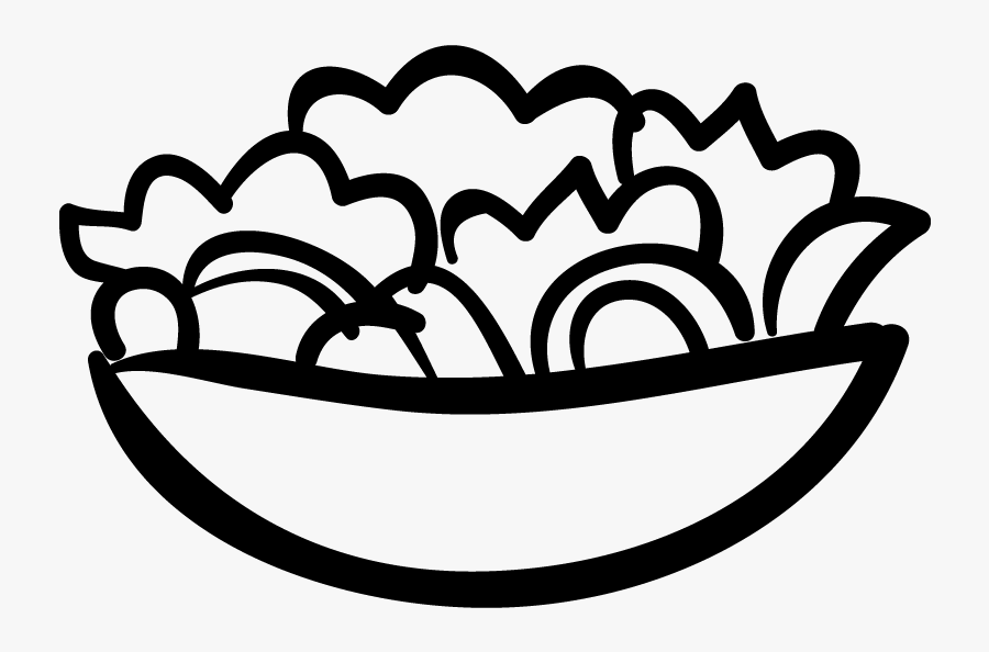 Transparent Appetizers Png - Salad Clipart Black And White, Transparent Clipart