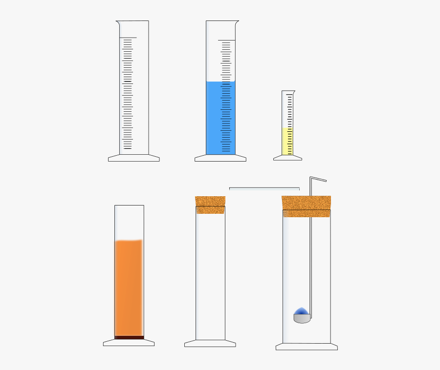 Stand- Und Meßzylinder Erweitert / Measuring Cylinder - Measuring Cylinders Lineart, Transparent Clipart