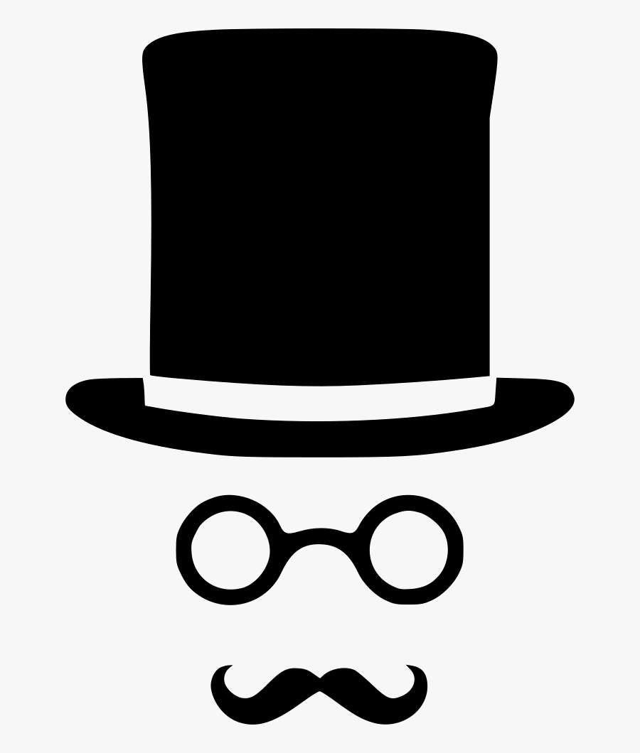 Cylinder Glasses Mustache Svg - Gentleman Glasses Png, Transparent Clipart