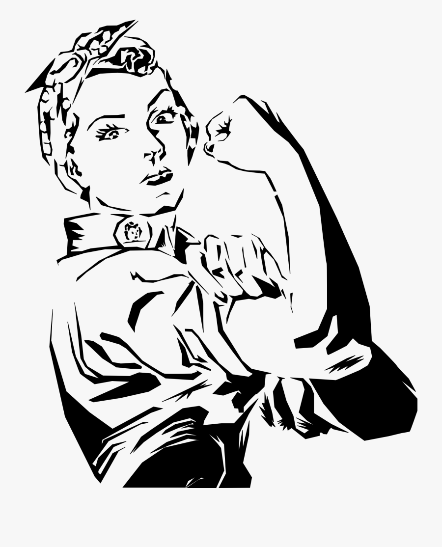 Clip Art Image Result For Diy - Rosie The Riveter Outline, Transparent Clipart