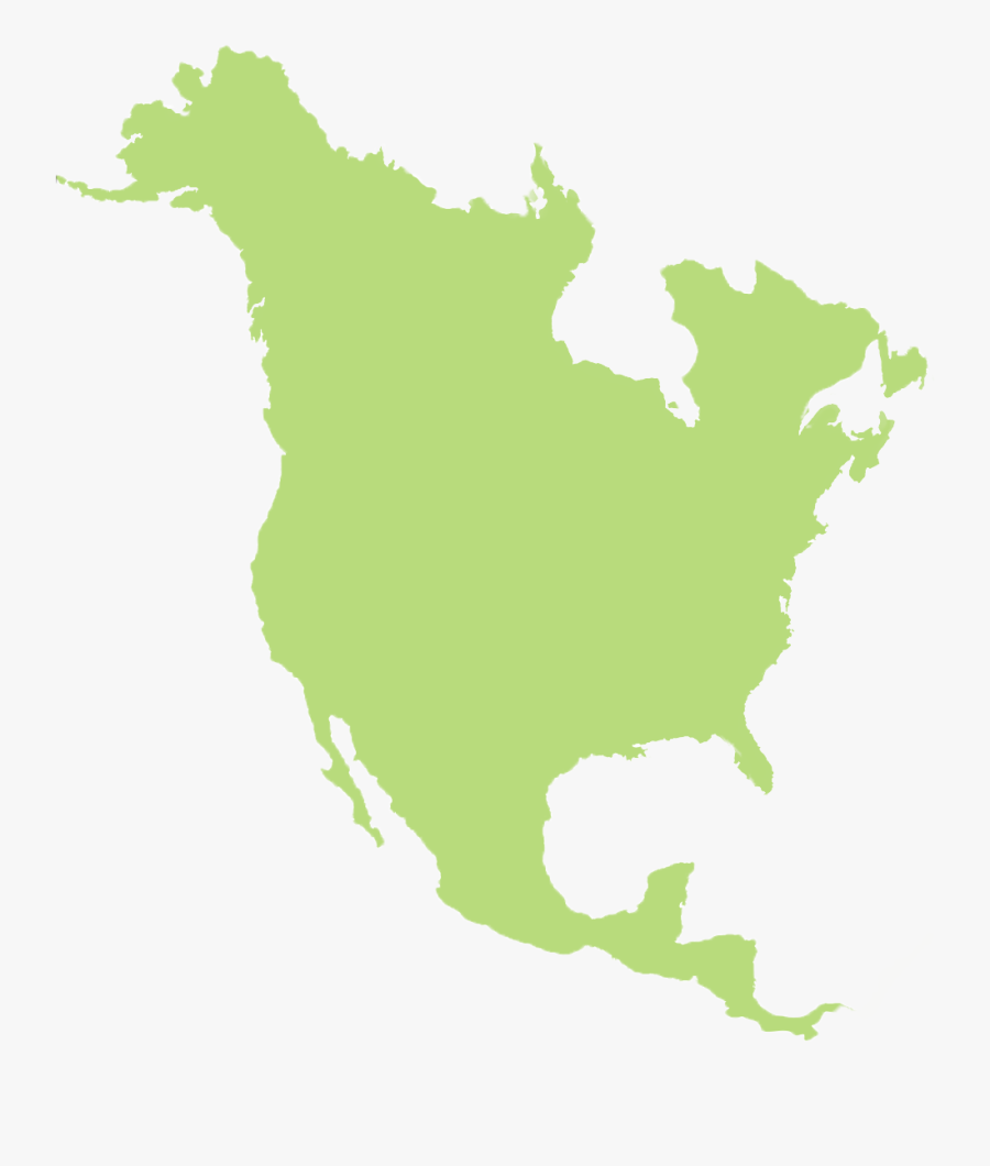 White Map Of North America, Transparent Clipart