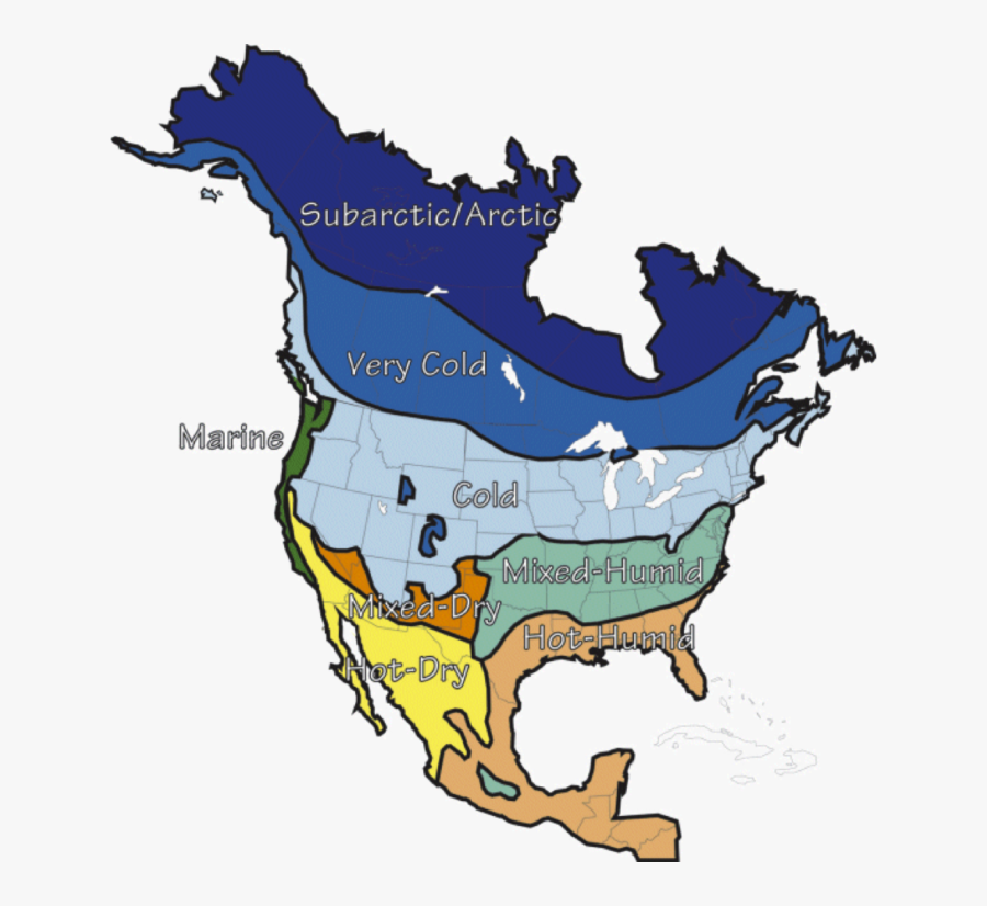 All About Zones Greenbuildingadvisor - Climatic Regions Of North America, Transparent Clipart