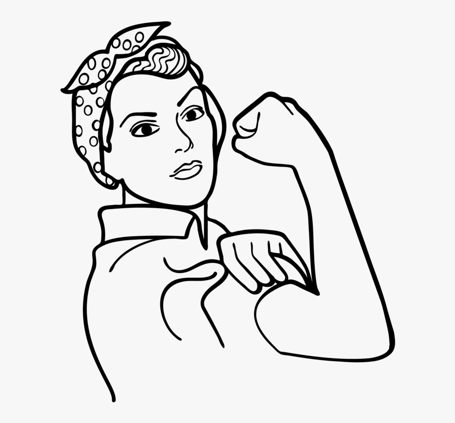 Transparent Rosie The Riveter Png - Drawings On Women's Equality Day, Transparent Clipart