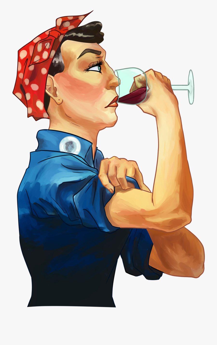 Rosie The Riveter Sticker, Transparent Clipart