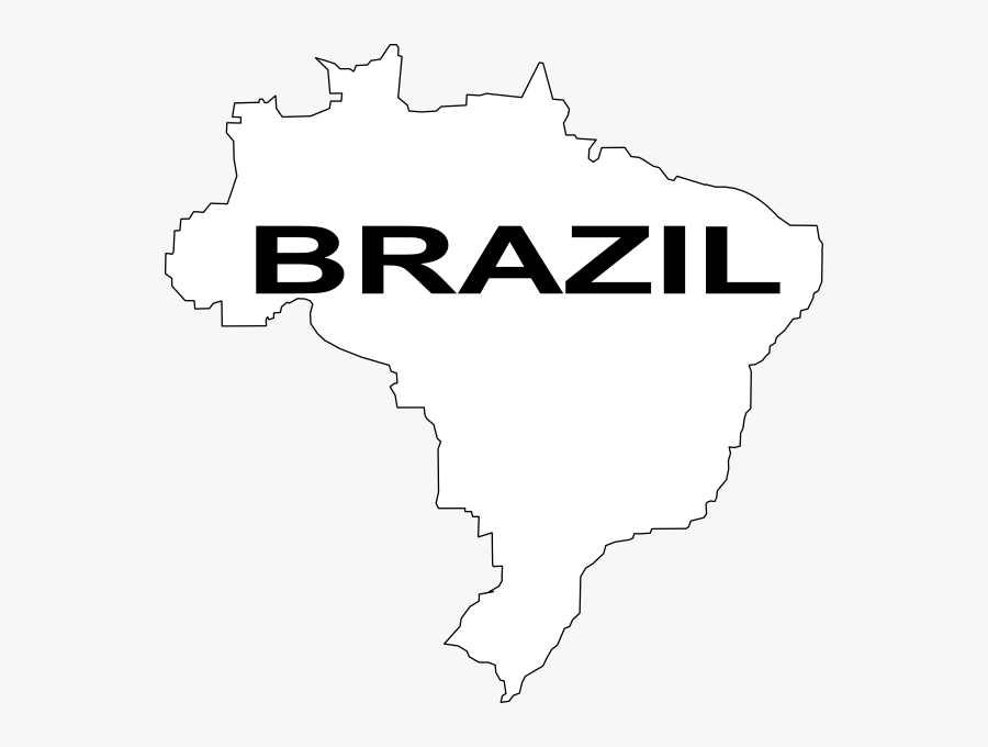 Transparent Brazil Clipart - Brazil Map Outline Png, Transparent Clipart