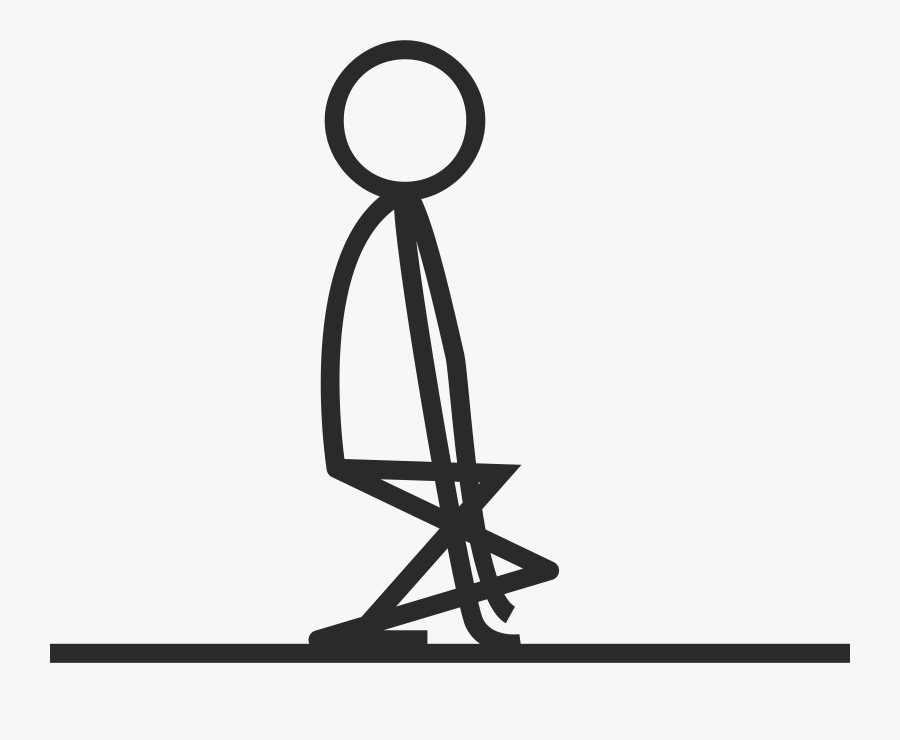 Stick Figure - Stick Figure Slav Squat, Transparent Clipart