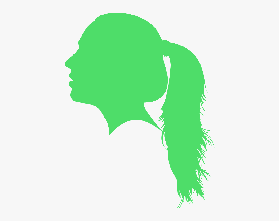 Girl Head Outline, Transparent Clipart