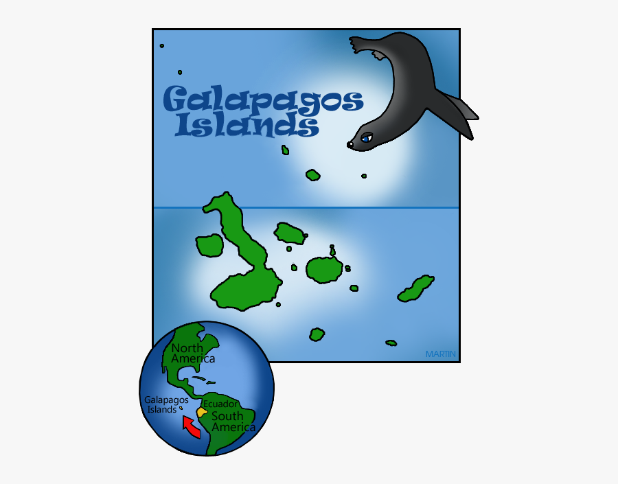 Galapagos Islands Map - Happy Birthday Ahmed, Transparent Clipart