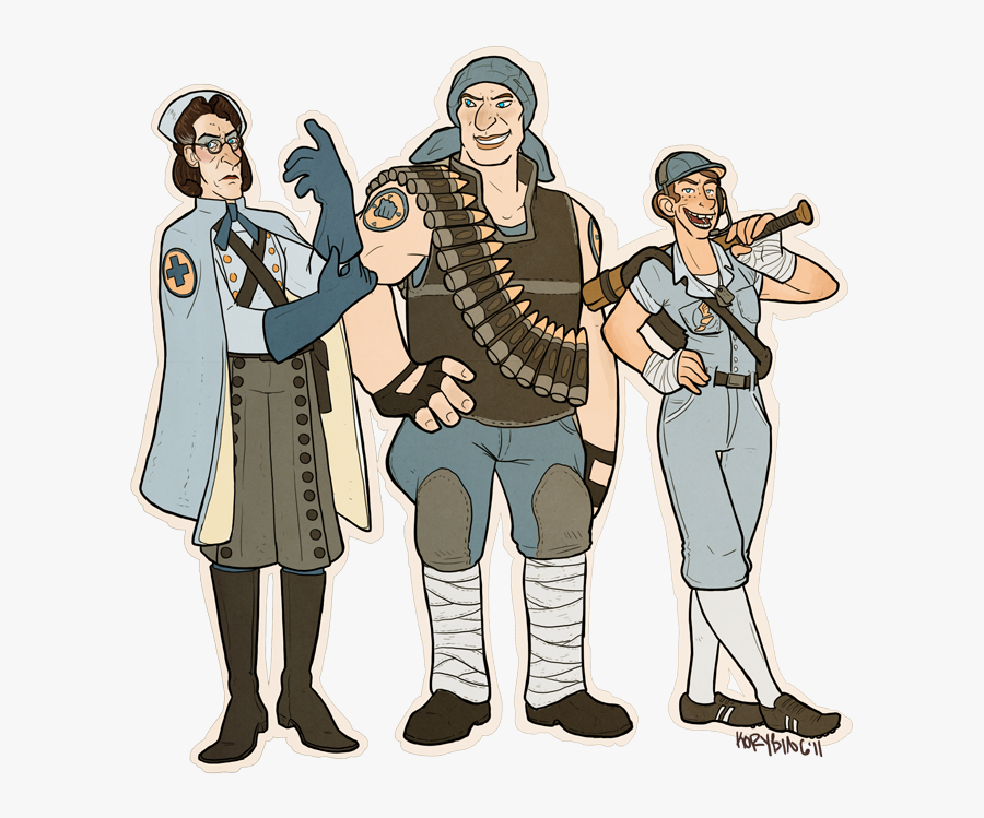 Female Medic And Heavy Tf2, Transparent Clipart