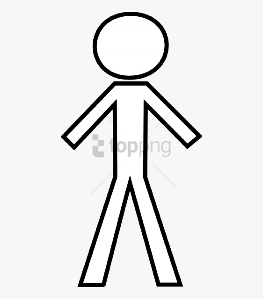White Image With Free - Stick Figure Clipart Black And White, Transparent Clipart