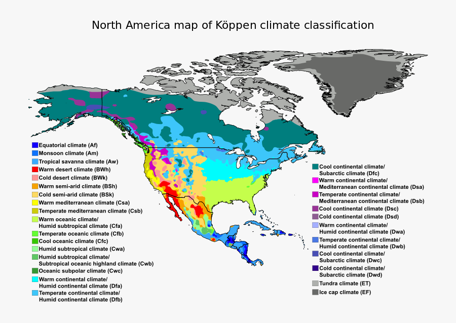 Frames Illustrations Hd North - Koppen Climate Classification, Transparent Clipart
