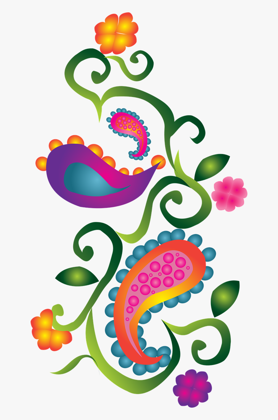 Transparent Paisley Pattern Png - Clip Art Paisley Design, Transparent Clipart