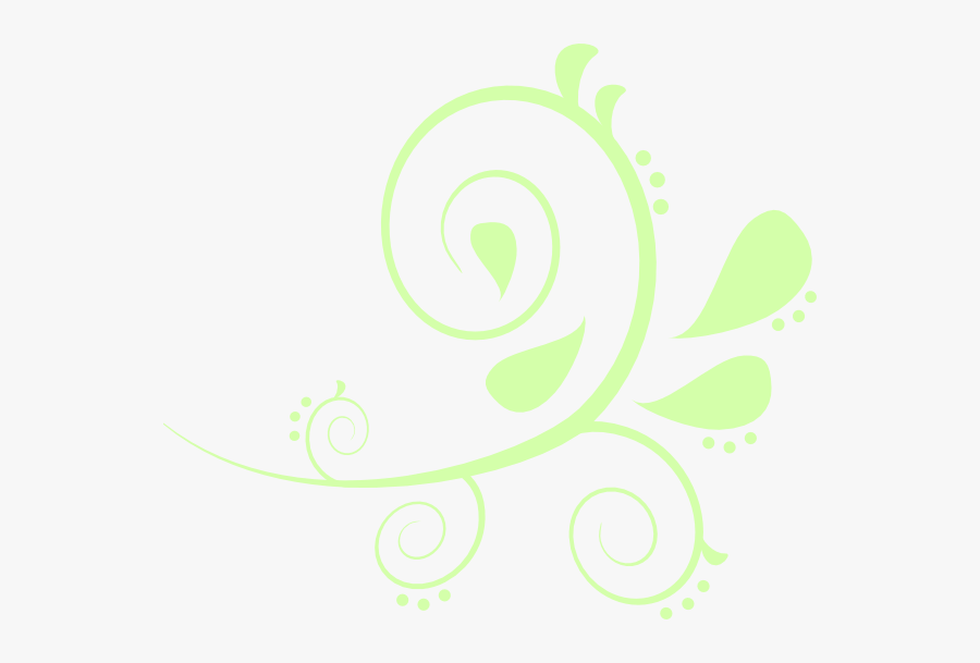 Paisley Curves Green - Dark Linux Mint, Transparent Clipart