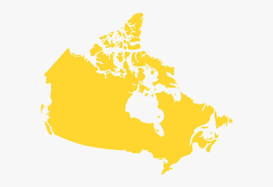Canada Map White On Black Background , Free Transparent Clipart