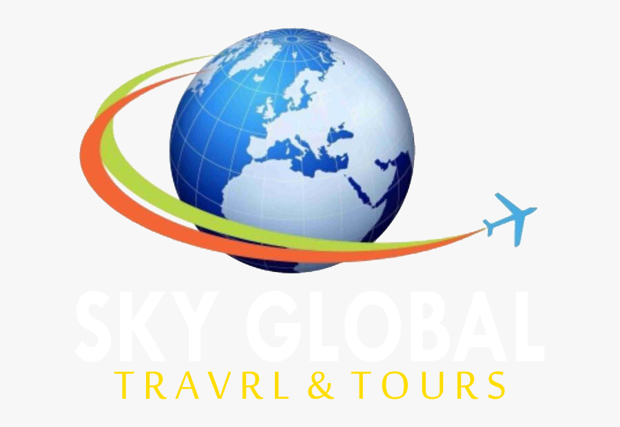 Sky Global Tours Logo Footer - Globe And Holy Spirit, Transparent Clipart