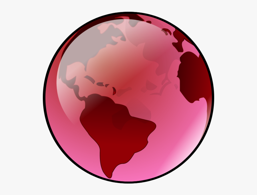 Globe Pink Pencil And - Globe Blue, Transparent Clipart