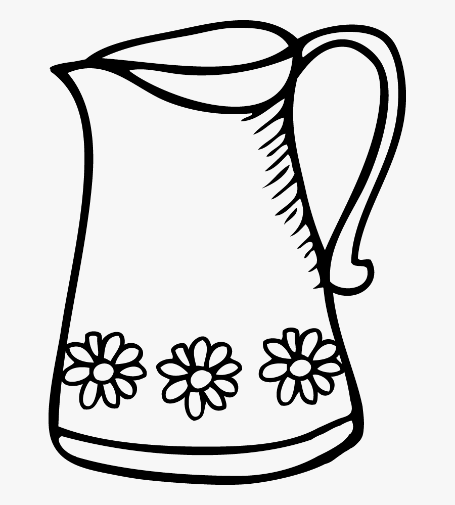 Digital Stamps - Jug Clipart Black And White, Transparent Clipart