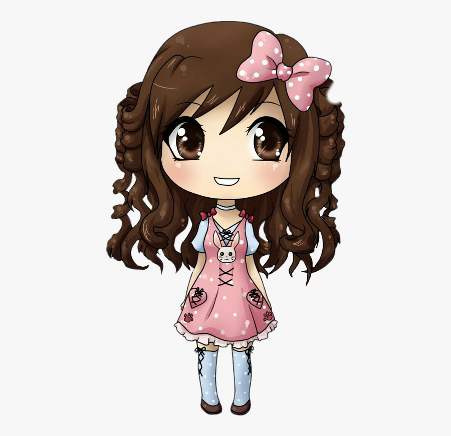 Big-eyed Girl Freetoedit Big - Muñequitas Kawaii, Transparent Clipart