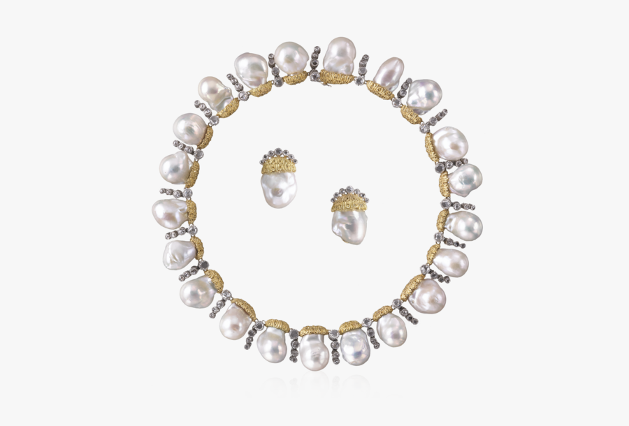 Necklaces Buccellati Official Collane - Buccellati Pearl And Diamonds Necklace, Transparent Clipart