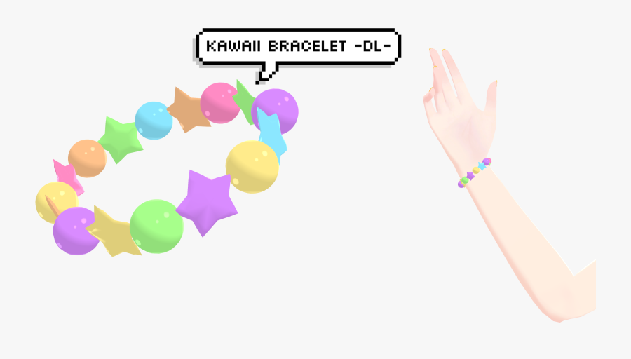 Transparent Bracelet Clipart - Mmd Kawaii Bracelet, Transparent Clipart